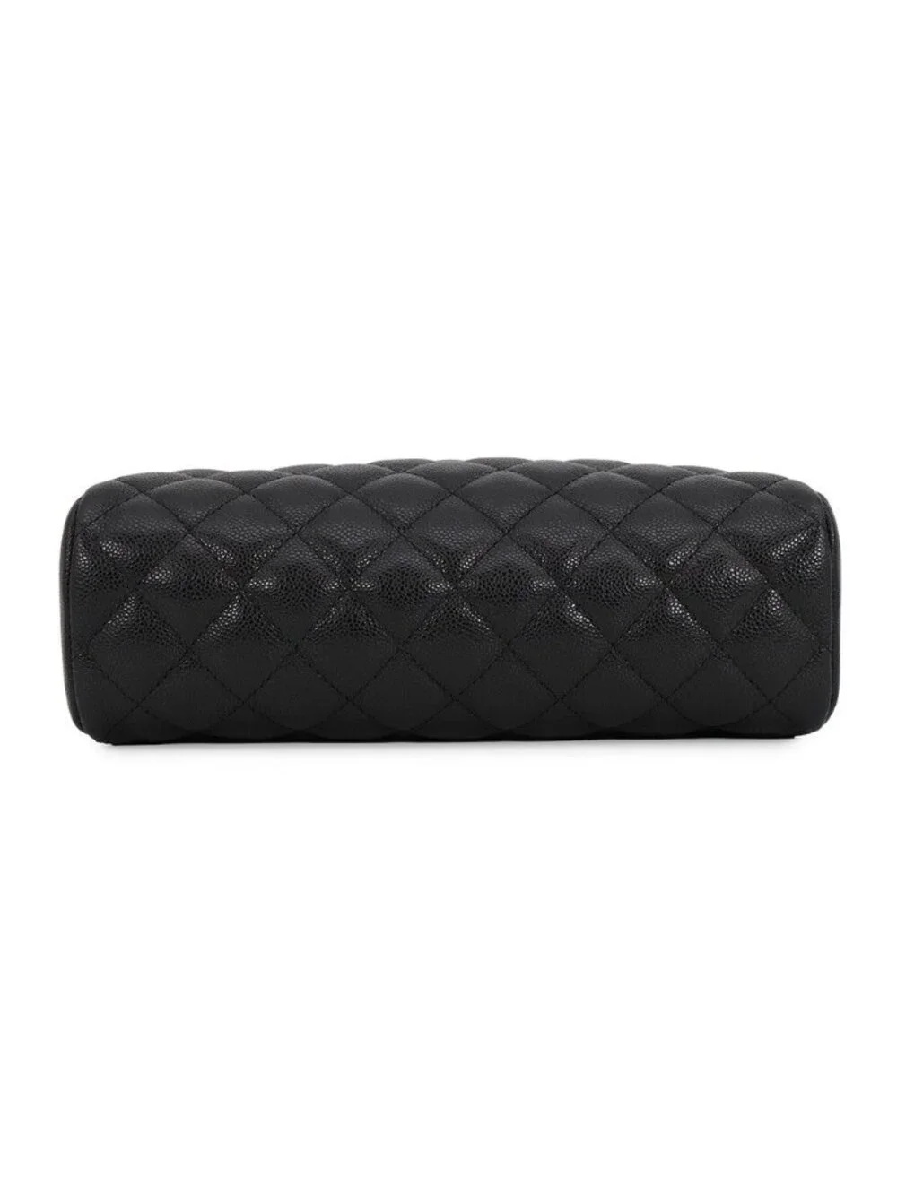 Chanel Chain Shoulder Bag CC Logo Quilted Small Caviar Leather Black
